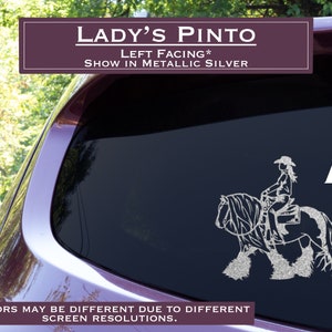 Western Rider Choose Pattern Gypsy Vanner Irish Cob Draft Horse Decal Permanent Beautiful Horse Vinyl Trailer Decal, horse car decal sticker