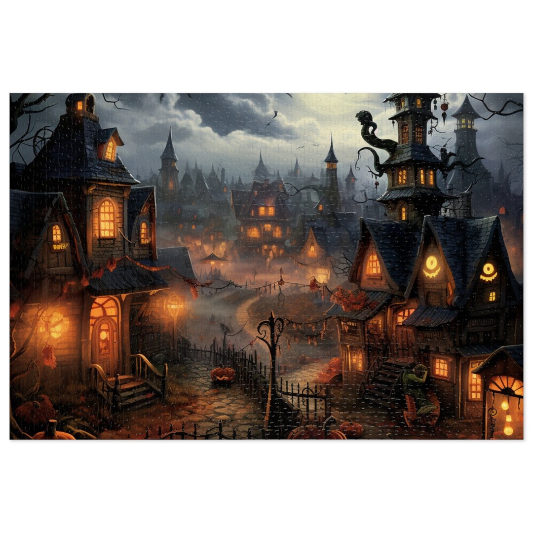 Halloweentown Jigsaw Puzzle 1000piece Etsy