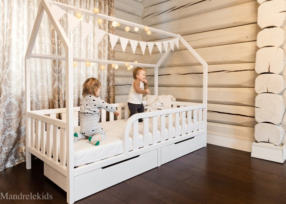 Ambientalo cool con cama infantil nórdica con cajones