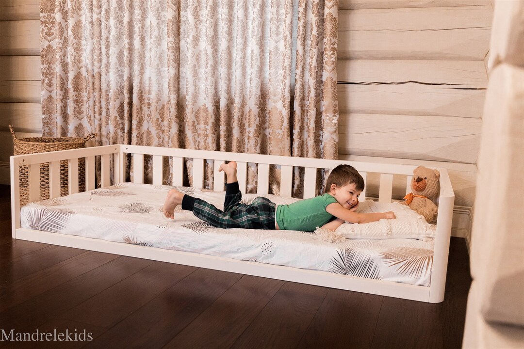 Toddler Bed Platform Bed Toddler Bed With Slats Montessori Etsy