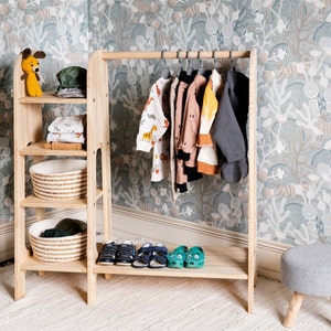 Percha de madera blanca para vestir (paquete de 10) perchero para ropa para  organización de armario, dormitorio, dormitorio, ropa de organización