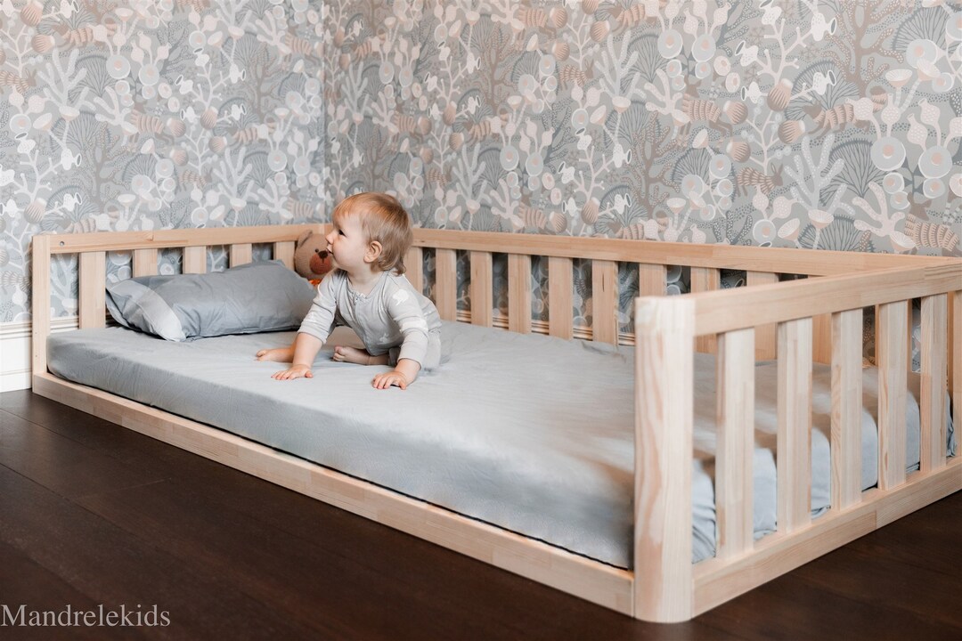 Toddler Bed, Platform Bed, Toddler Bed With Slats, Montessori Bed