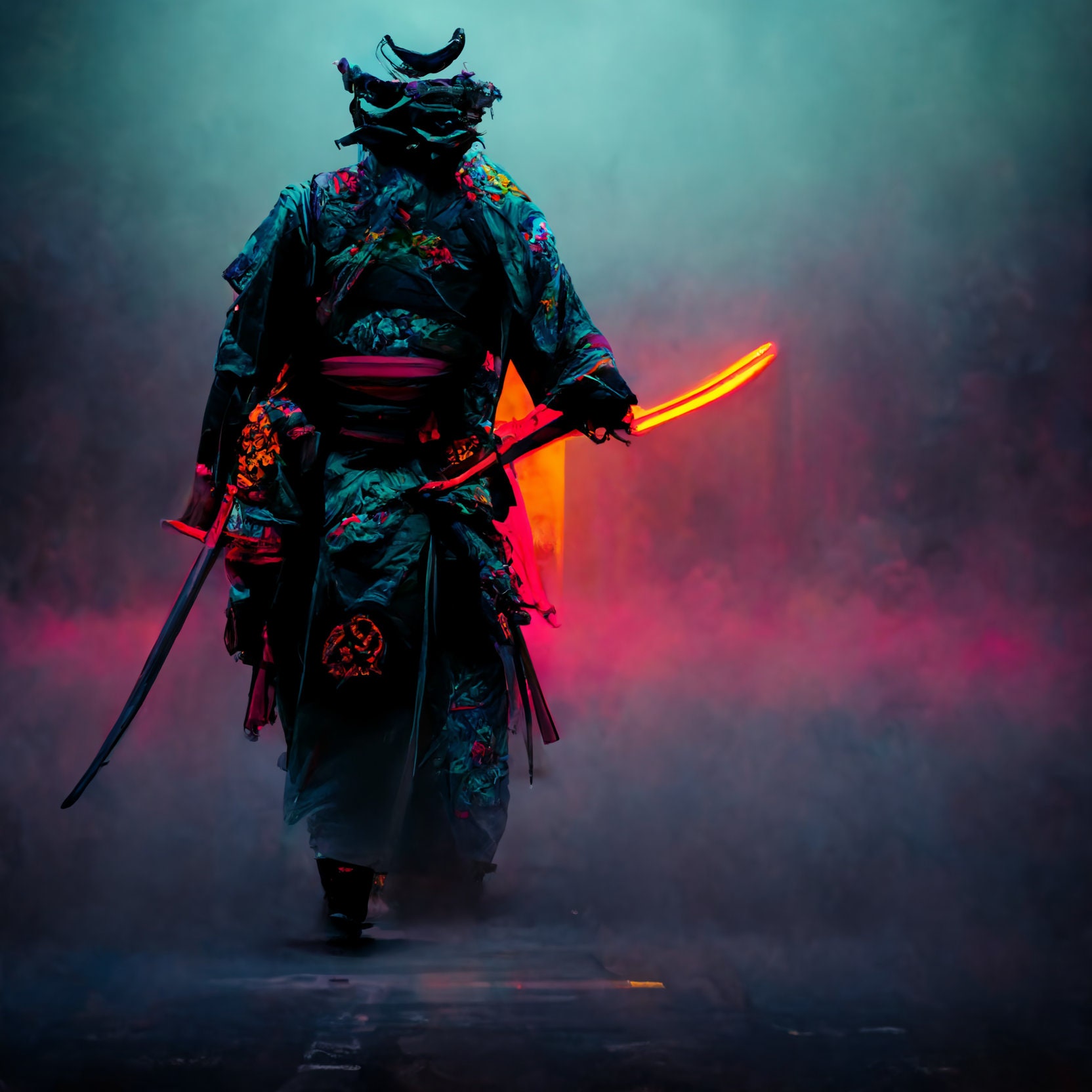 Neon samurai cyberpunk resolution HD wallpapers  Pxfuel