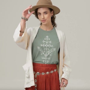 Austras koks / Pasaulio medis / Sun Tree / Unisex T-shirt with Baltic Pagan Tribes Symbol / Shirt with Latvian & Lithuanian Folk Ornament