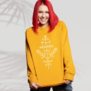 Austras koks / Pasaulio medis / Sun Tree / Sweatshirt with Baltic Pagan Tribes Symbol / Sweatshirt with Latvian & Lithuanian Folk Ornament image 3