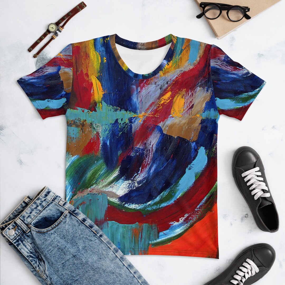 Artsy Abstract Original Fine Art Woman's Tshirt / Wearable Art Apparel ...