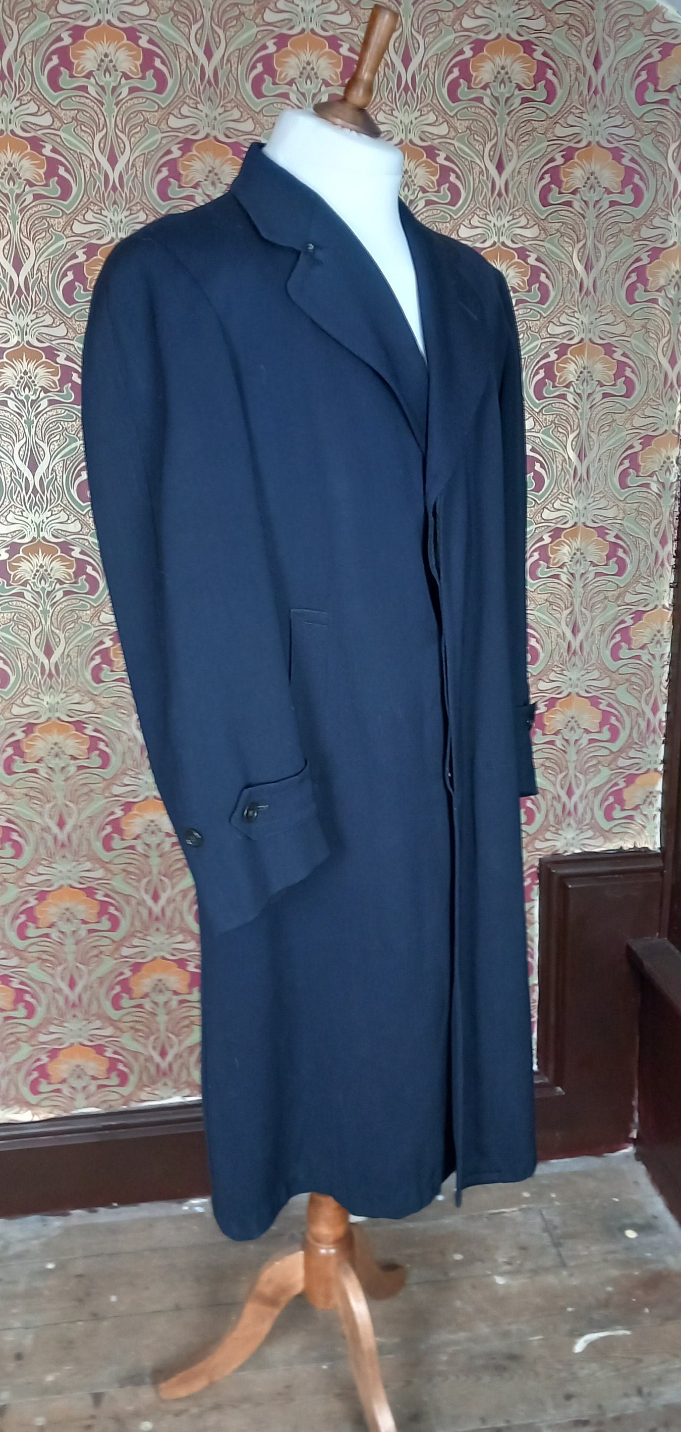 1940s United States Navy Wool Trench Coat