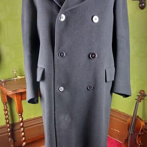 Men's Overcoat - Peak Lapel 1920s Style Car Coat Three Quarter By Albereto Nardon + White and Black main image 1
