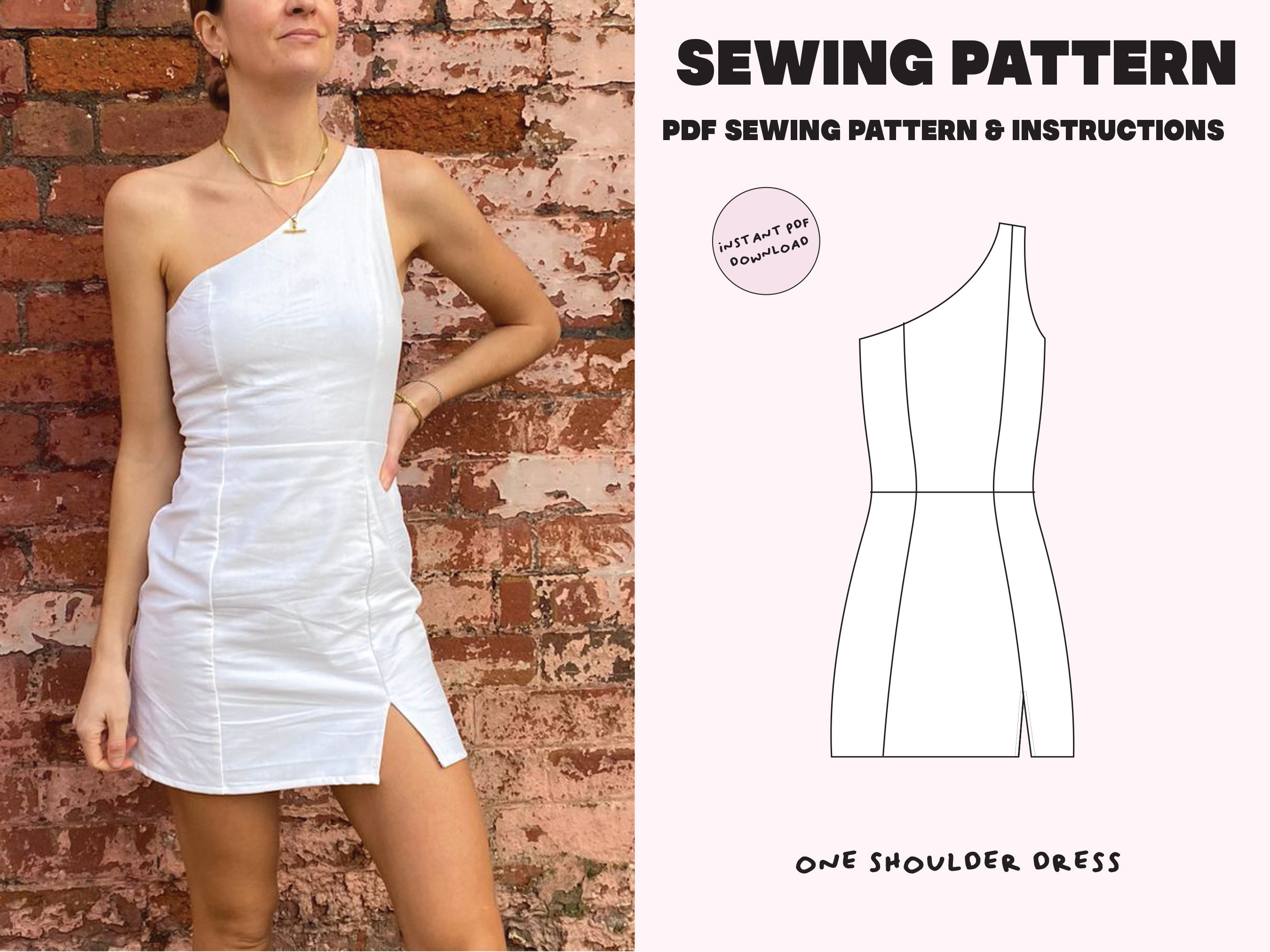 One Shoulder Dress Pattern