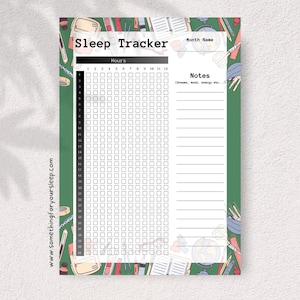 Sleep Tracker Printable - Sleep Log, Dream Log, Sleep Quality Journal, Sleep Hours Tracker, Health Planner - Sleep Analysis Chart