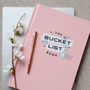 The Bucket List Book , Journal, Travel Planner, Place To Store Your Photos, Bucket List, Daily Journal, Travel, Gift for her, Unique Gift image 1