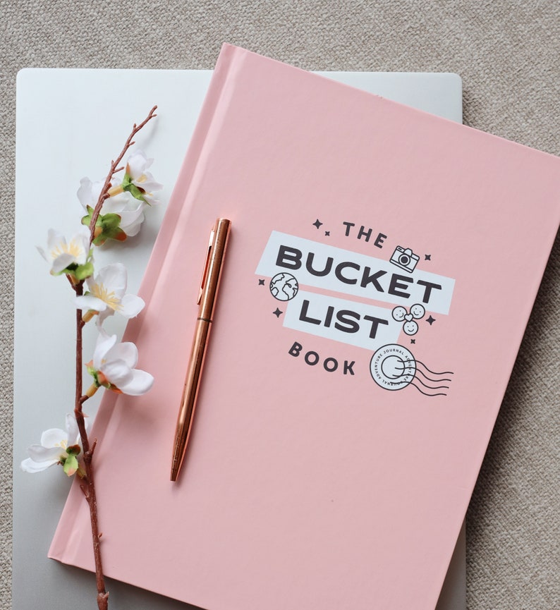 The Bucket List Book , Journal, Travel Planner, Place To Store Your Photos, Bucket List, Daily Journal, Travel, Gift for her, Unique Gift image 1