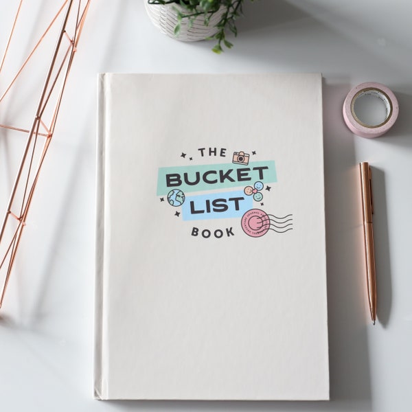 Het Bucket List-boek, dagboek, reisplanner, plek om uw foto's op te slaan, van uw Holidays World Travel Gift Bucket List - Beige