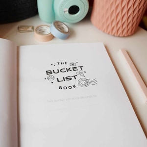 The Bucket List Book , Journal, Travel Planner, Place To Store Your Photos, Bucket List, Daily Journal, Travel, Gift for her, Unique Gift image 3