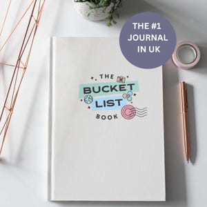 The Bucket List Book , Journal, Travel Planner, Place to store your photos, from your Holidays World Travel Gift Bucket List - Beige