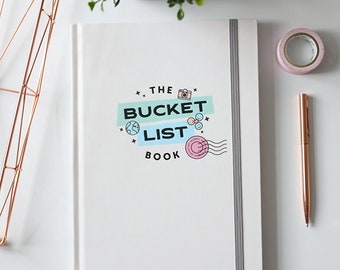 Het bucketlistboek, reisdagboek, reisplanner, plek om uw foto's op te slaan, van uw vakantie World Travel Gift Bucket List - Crème