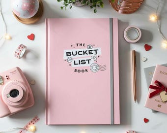 Pink Bucket List Book: Travel Journal & Photo Album