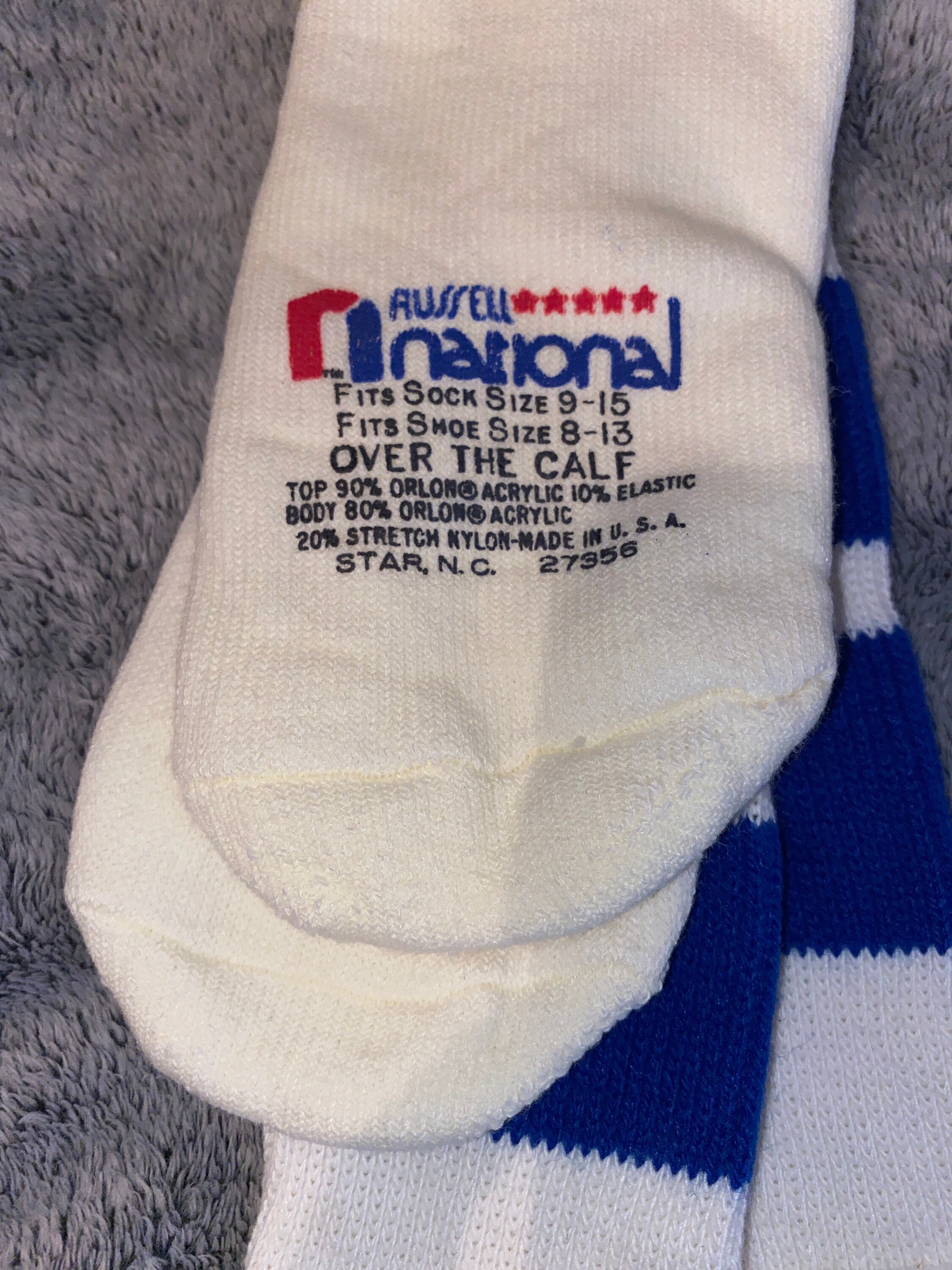 Vintage Russell National Tube Socks Etsy