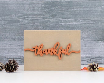 Thanksgiving Shelf Sitter, Thanksgiving Tiered Tray Decor, Hand-painted Desktop Sign 5x7
