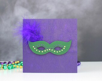 Mardi Gras Masque Sign, Mardi Gras Shelf Sitter, Mardi Gras Tiered Tray, Hand-painted Mardi Gras Sign, Mardi Gras Gift, 5x5 Sign