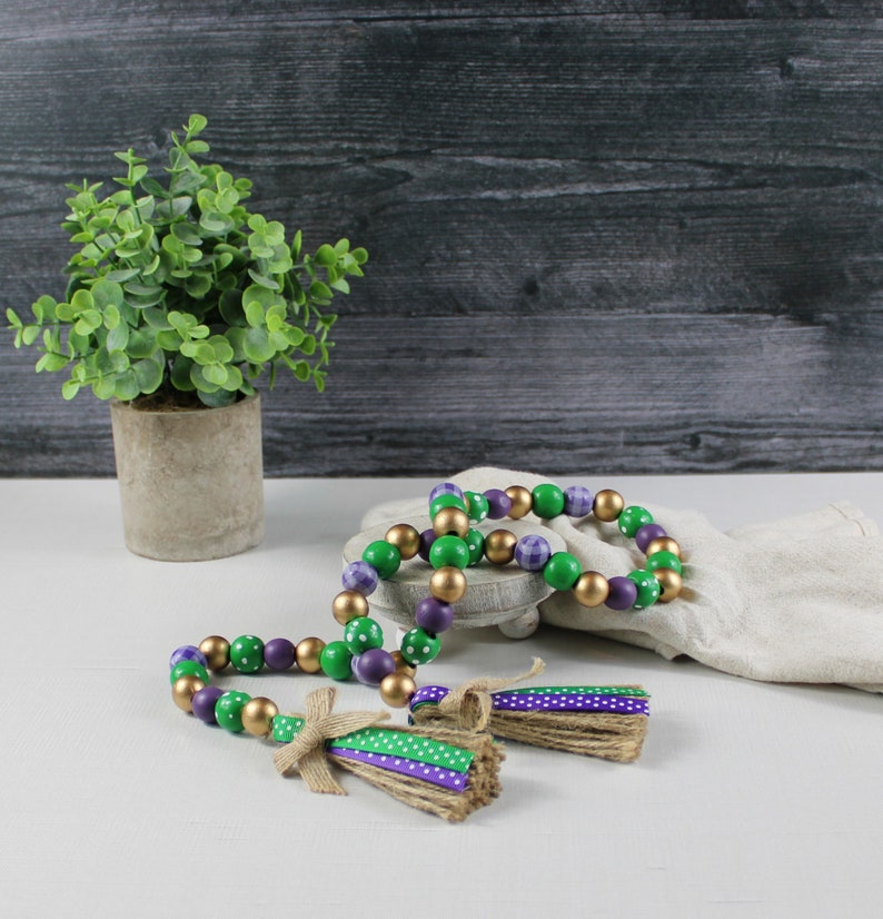 mardi gras tiered tray decor