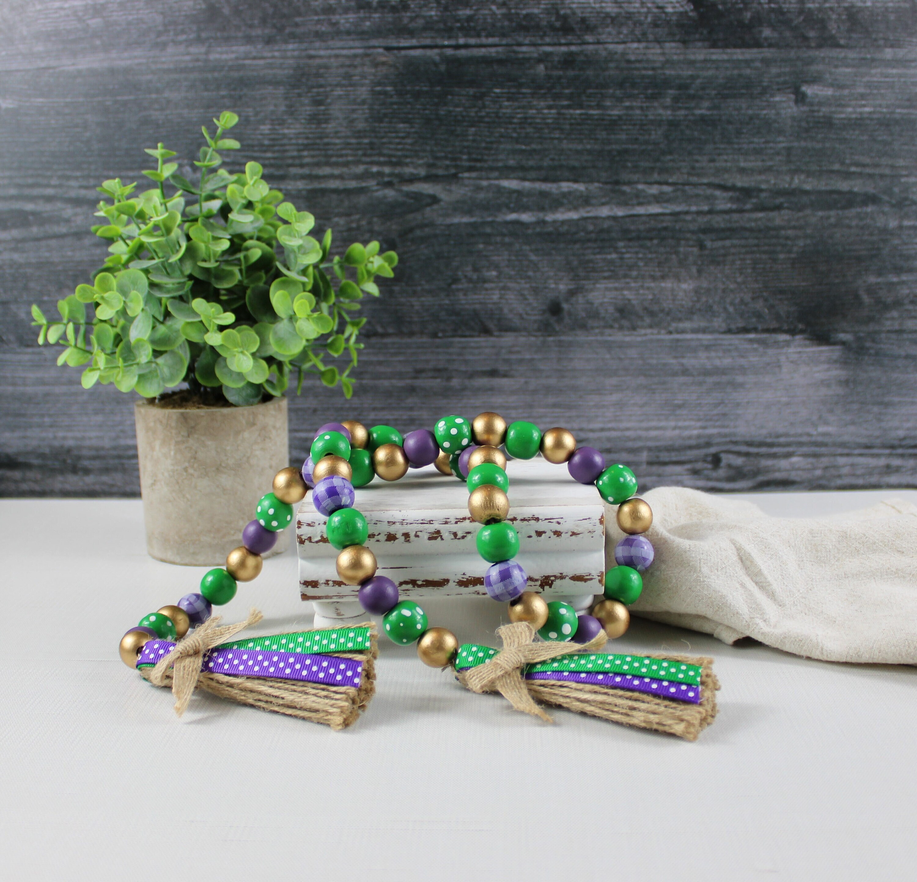 Mardi Gras Wooden Bead Kits – The Bead Shop