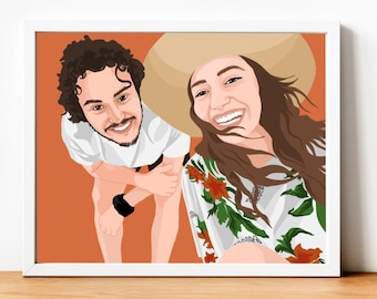 Anniversary Gift, Custom Portrait, Portrait from Photo, Couple Portrait, Couples Portrait, Family Portrait, Wedding Gift, Mother's Day Gift
