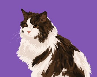 Portret kota - Spersonalizowany portret kota - Portret kota ze zdjęcia - Spersonalizowany portret zwierzaka - Spersonalizowany portret zwierzaka ze zdjęcia - Prezent urodzinowy