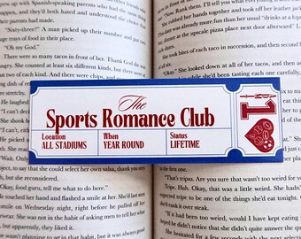 Sports Romance Book Club Bookmark