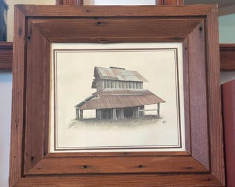 Vintage Micheal Van Horn Tabacco Barn Print
