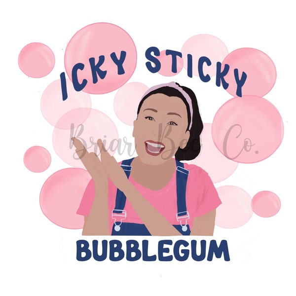 Ms. Rachel songs for little- Icky sticky bubblegum - Sublimation digital file, JPEG, PNG, PDF