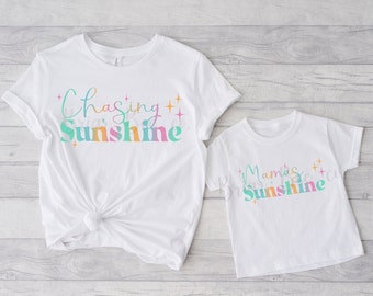 Mama Mini matching chasing sunshine, mamas sunshine svg, pnj, jpeg Digital file