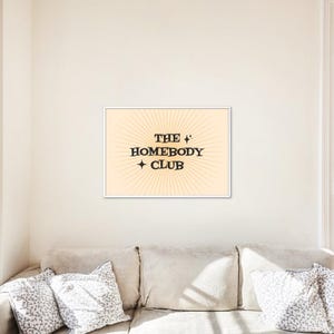The Homebody Club Retro Art Print: Living Room Decor