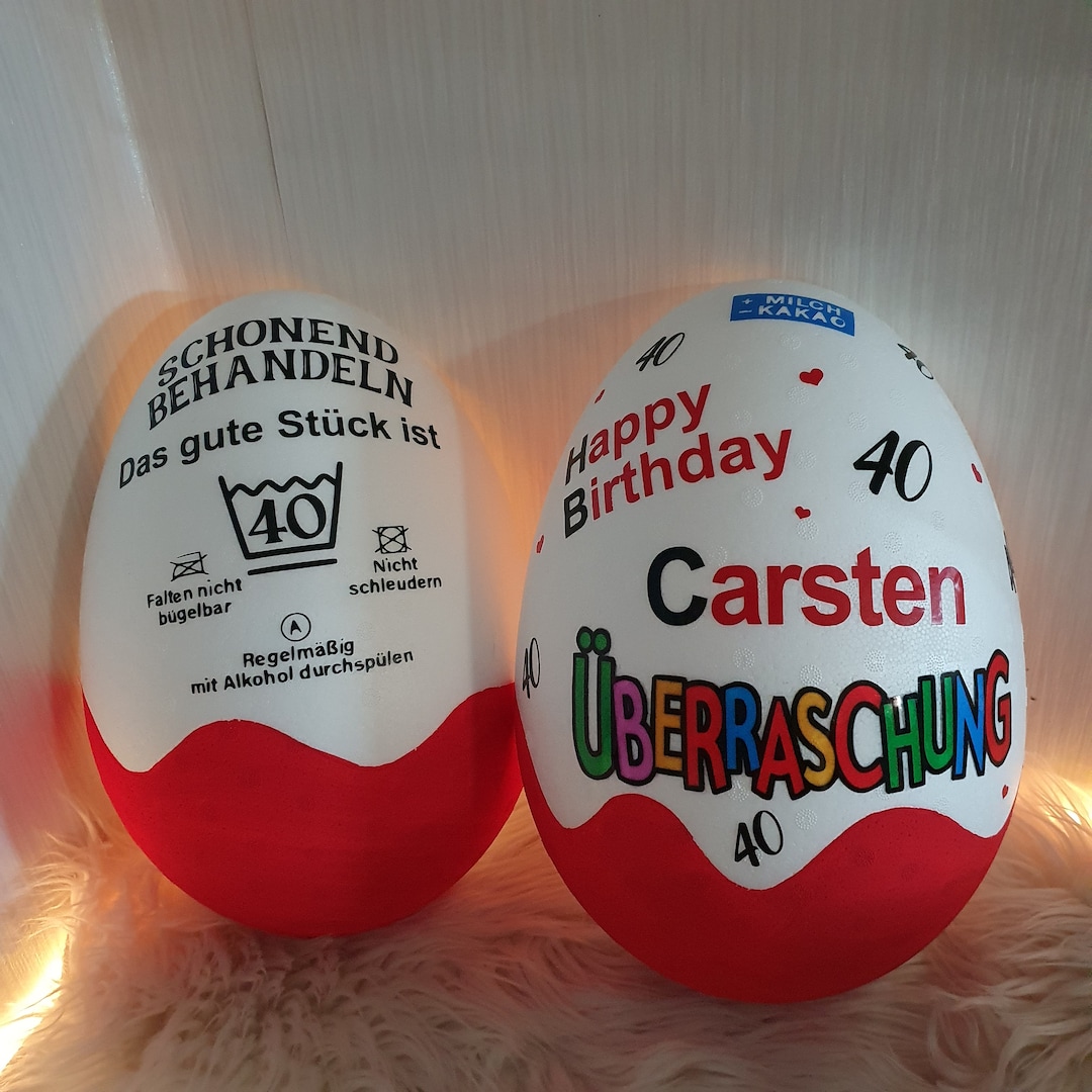 XXL 30cm Überraschungsei Personalisiert 18. Geburtstag Geschenk