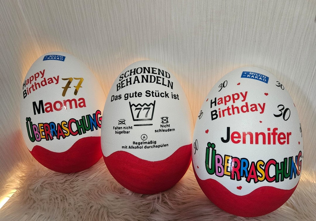 XXL 30cm Überraschungsei Personalisiert 18. Geburtstag Geschenk