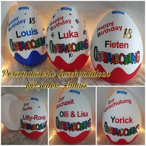 30 cm XXL Surprise Egg Personalized Ü-Ei Birthday Gift Individual Wedding 18 30 60 First Day of School Father's Day Mother's Day Birth