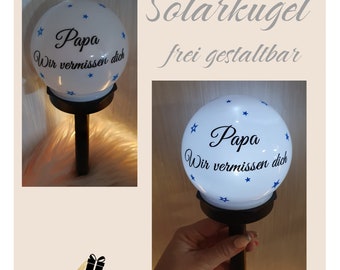 Solar ball personalized solar light lamp solar with name saying grave light memory grave light grave decoration mourning funeral star child