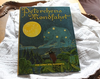 Selten !! Altes KInderbuch / Peterchens Mondfahrt " Gerdt von Bassewitz / 22. Auflage 1987 / München
