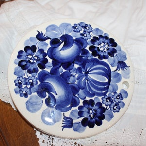 Schneidebrett / Frühstücksbrettchen / KERAMIK & BLAU / BROCANTE / Vintage