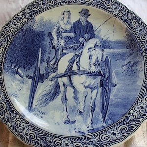 Rare!! ANTIQUE & original DELFT earthenware plate - very impressive piece!!! &quot;BROCANTE&quot; collector&#39;s item