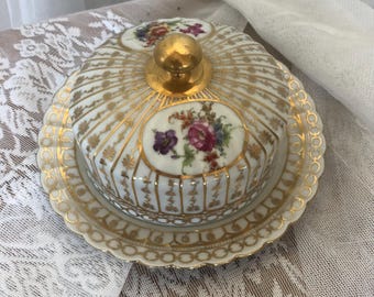 Burriera antica in porcellana / brocante & vintage / molto rara e decorativa