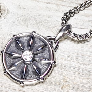 MONEY COMPASS Necklace Amulet, Abundance Spell, Wealth, Money Attraction Pendant, Financial Growth Amulet, Prosperity Path