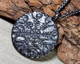 Viking Protection Amulet, Shield form Enemies and Negative, Vegvisir and Helm of Awe Pendant, Absolute Protection Pendant, Runic Necklace