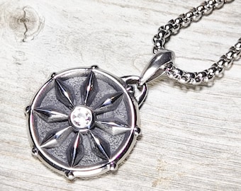 MONEY COMPASS Necklace Amulet, Abundance Spell, Wealth, Money Attraction Pendant, Financial Growth Amulet, Prosperity Path