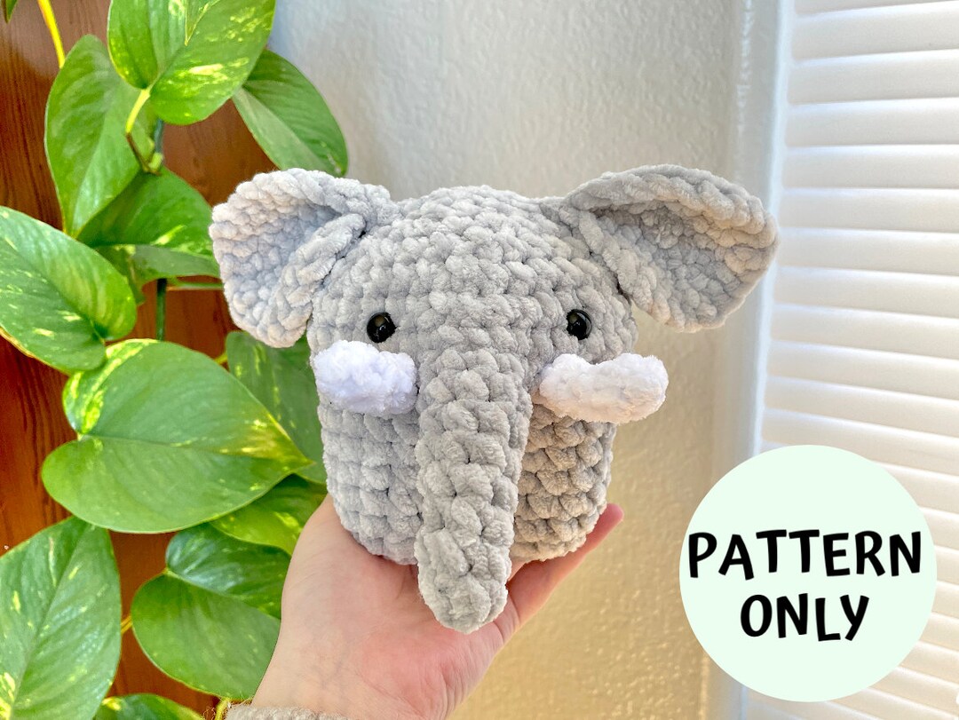 Baby Elephant Crochet Pattern, Low Sew Mammoth Amigurumi Tutorial - Etsy