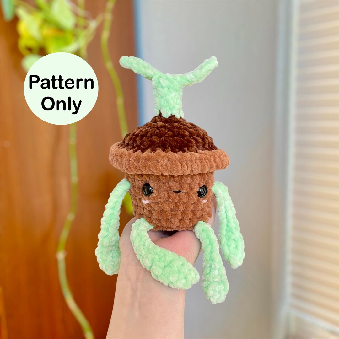 Crocheted Sprout Sprout the Potted Plant Crochet Pattern, Garden Amigurumi Tutorial - Etsy