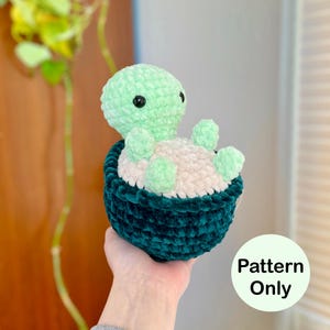 Turtle Crochet Pattern, Tortoise Amigurumi Tutorial, Beginner Friendly