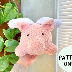 Flying Pig Crochet Pattern, Piglet Boar Hog Amigurumi Tutorial