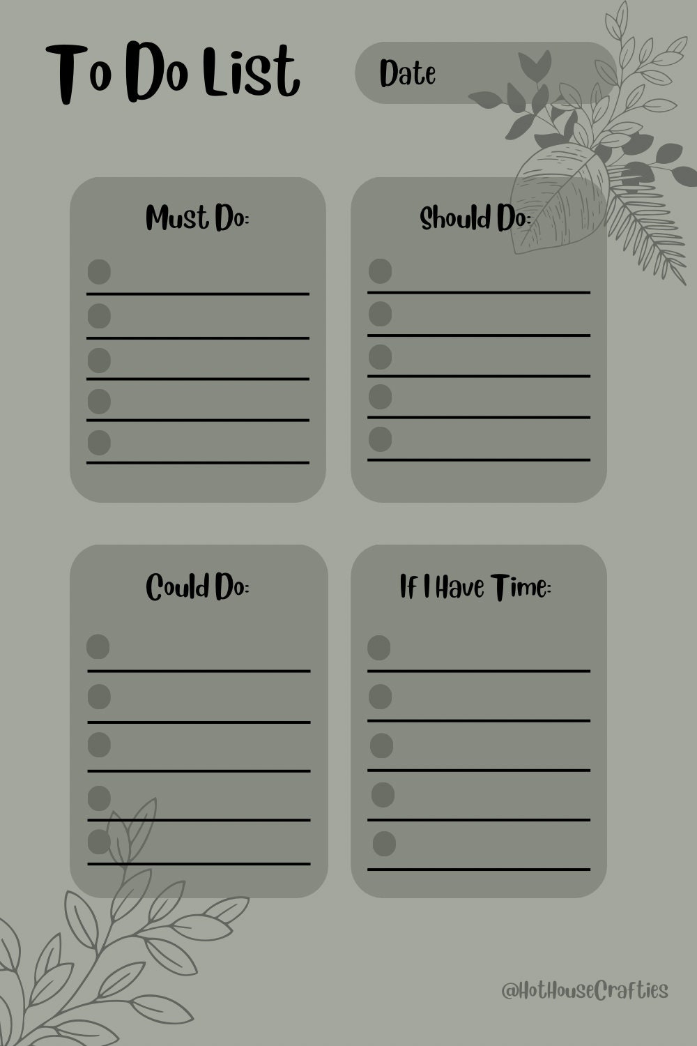 To Do List Template and Organizer - Etsy