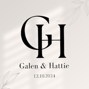 Modern Wedding Monogram Premade Logo Design Wedding Couple Logo Calligraphy Wedding Monogram Wedding Logo Customizable Wedding Monogram SVG